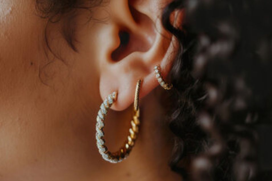 Wearing Huggie Earrings