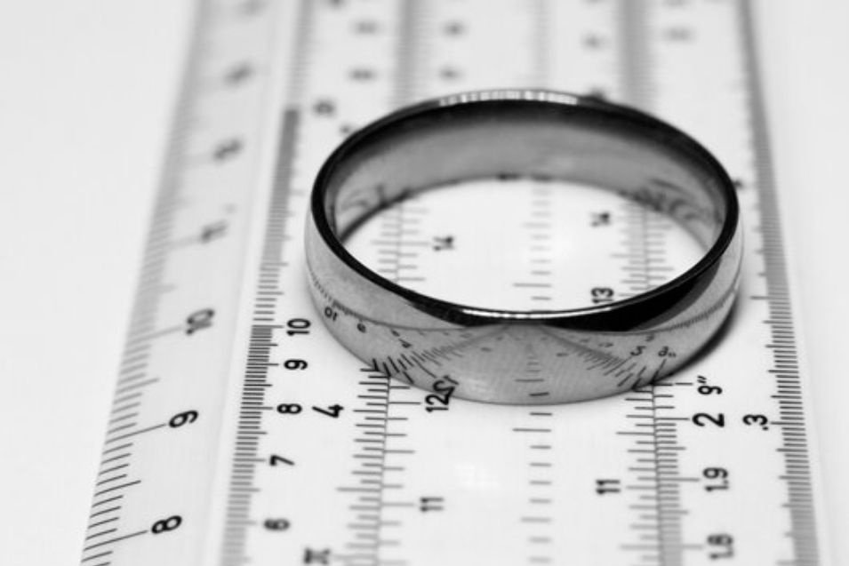 measuring ring size with tape